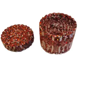 Red Glitter Jar with Lid