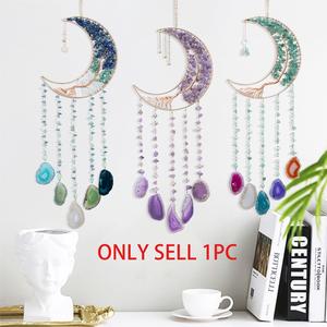 agate dream catcher, 1 count colorful exquisite hangable tree of life dream catcher, room decor, wall hanging dream catcher decoration for living room courtyard garden window home decor, decoration items, interior