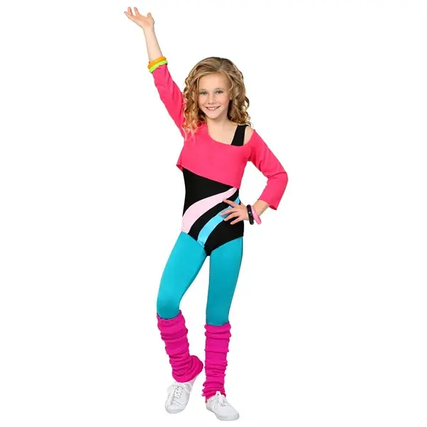 Girl's 80's Workout Costume