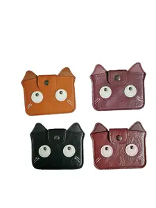 Adorable Cartoon Bank Card Holder, Casual Card Holder, Fashionable Card Holder, Coin Storage Bag, Portable Snap Button Card Case, Cute Animal Pattern, All Seasons Use