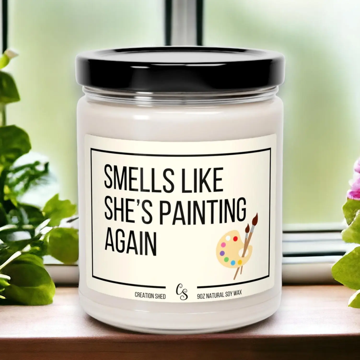Smells Like She's Painting Again Candle, Painter Gift, Funny Candle Artist Gifts for Her Painting Lover Gift Artist Candle Art Teacher Gift