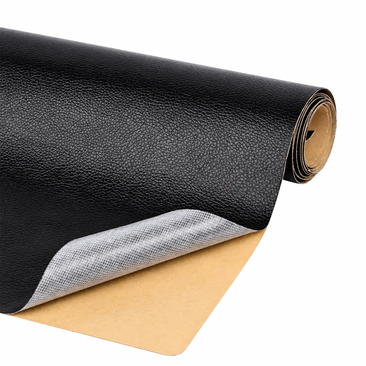 Black Self-Adhesive Leather Repair Patch Roll, Waterproof Wear-Resistant PU Leather Tape for Couch, Car Seat, Vinyl Furniture Quick Hole Scratch Fix DIY Restoration Sticker(30cmX135cm)