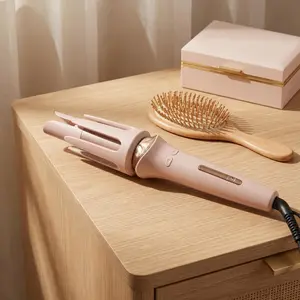 Professional Curling Iron for Hair Styling, 360-Degree Rotating Barrel, Adjustable Temperature - Beauty & Personal Care Hair Curler Appliance
