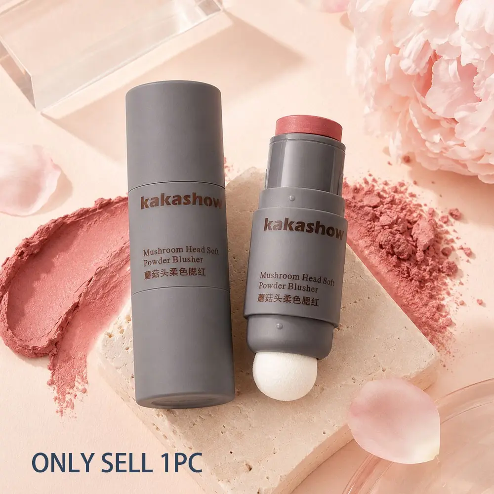 Kakashow Mushroom Head Blush Balm, Makeup, Easy Application, Matte Finish, Natural Look, Concealer & Contour, Affordable, Korean Style, Daily Use
