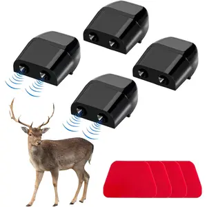 4 PCS Deer Whistles for Car, Automotive Deer Warning Whistle Devices, Animal Warning Devices Avoids Collision, Universal Animal Alert Accessories for Vehicles (Black)