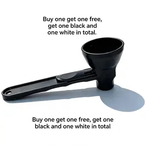 Buy one get one free measuring spoon set, leak-proof design, includes two spoons, one black and one white.