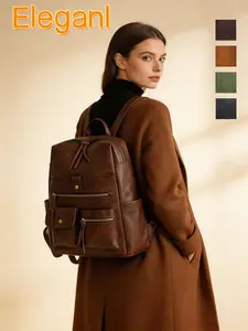 Women's Vintage Shoulder Bag, New Casual Backpack, Elegant Versatile Daily Commuter Bag, Stylish and Comfortable, Stylish Daypack