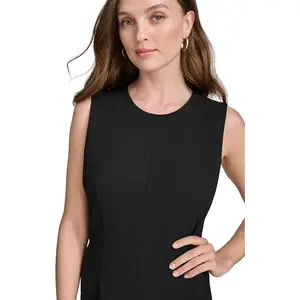 NEW SIZE 14 Halston Womens Sleeveless Jewel Neck Knee Length Dress