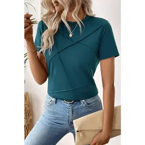 Galilea Toothpick Stripe Round Neck Top