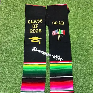 Class of 2026 American/Mexican flag Zarape stole