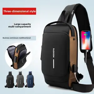 Ultra-light Men's Crossbody Bags Men's Motorcycle Bags Password Lock Chest Bags  Chest Bags Outdoor Sports Chest Bags Fashion Mr. Bags Waterproof anti-theft chest bag Phone Compact Durable shoulder  backpack Adjustable