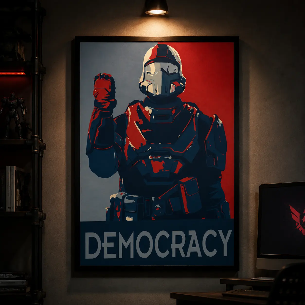 Helldivers 2 Military Wall Poster - Average Experience Themed Print, Tactical Home Decor Accessory for Game Room