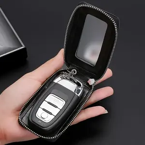 Premium Universal Car Key Fob Cover - Durable Protection with Stylish Shield for Smart Key Fobs, Choose from Burgundy, Black, Blue, or Brown Colors, Car Key Protector