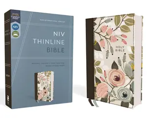 NIV Thinline Holy Bible - Cloth Over Board, Floral Design, Red Letter Text, Comfort Print Hardcover (Published Date: 4-28-2020)