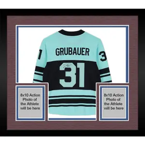 Framed Philipp Grubauer Seattle Kraken Autographed 2022-23 Special Edition 2.0 Fanatics Breakaway Jersey - Fanatics Authentic Certified - NHL Memorabilia