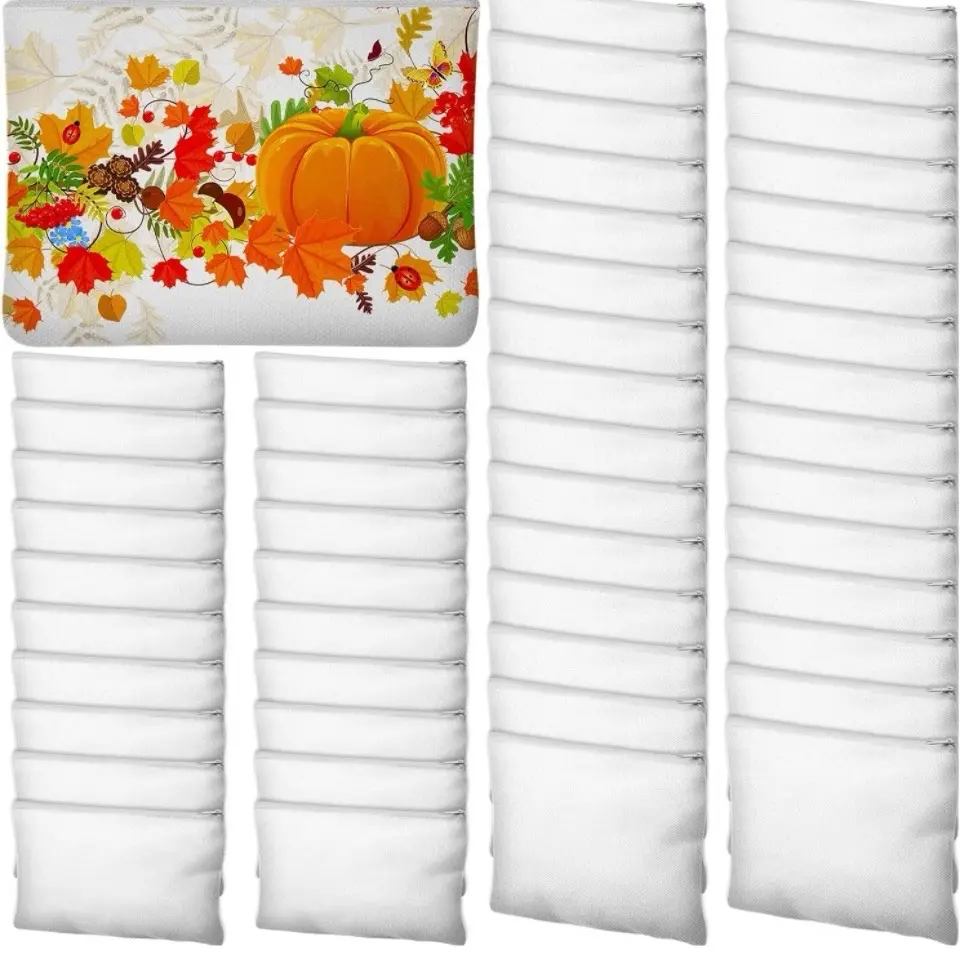 White Zippered Multipurpose Pouches for Sublimation…Cosmetics, Pencils, Toiletries, Crafts.