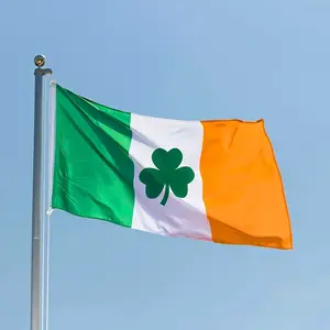 St. Patrick's Day Irish Shamrock Flag • 3 Feet X 5 Feet • Made of Polyester • 90 Cm X 150 Cm • Versatile