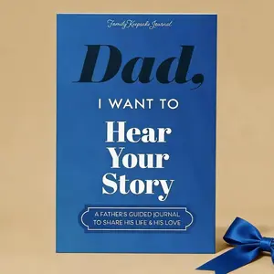 Father Story Notebook, Dad I Want To Hear Your Story, Emotional Memory Journal For Dad Gift