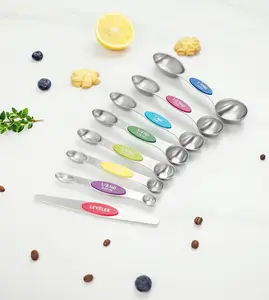 Magnetic Measuring Spoons Set – Dual-Sided Stainless Steel