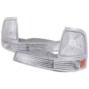 1998-2000 Ford Ranger Corner Parking Turn Signal Lights (Chrome Housing/Clear Lens)
