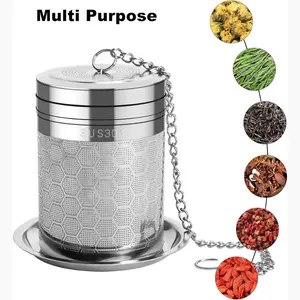 Numola Large Tea Infusers for Loose Tea, Extra Fine Mesh Large Tea Strainer for Spice Cooking, 304 Stainless Steel Tea with Extended Chain Hook for Teapot Cup