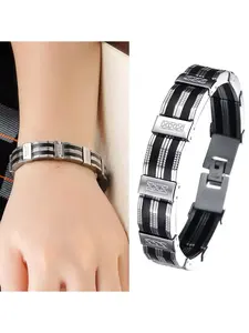 European and American Style Unique Jewelry, Fashion New Men's Stainless Steel Bracelet, Perfect Gift for Holidays