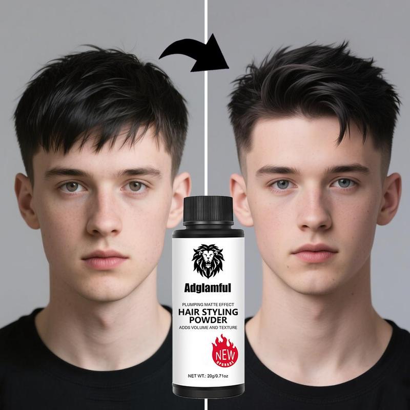 Adglamful Hair Styling Powder – Volumizing Root Booster, Hair Texture Powder & Texturizing Powder for Men & Women, Matte Finish, Oil Control, Lightweight, No Residue, Travel-Friendly Haircare,20g