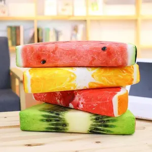 30-39CM Realistic 3D Fruit Plush Pillow Kawaii Watermelon Orange Kiwi Pomelo Filling Sponge Doll Children's Toy Office Home Gift