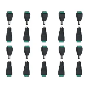 20 count DC Power Connector 10 Pairs 5.5 mm x 2.5 mm Power Jack Adapter 10 count Male and 10 count Female Power Jack Plug for CCTV  Camera Led Strip