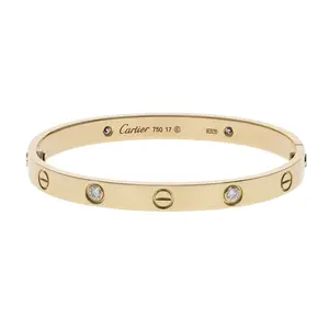 Pre-owned Cartier Love Bangle Bracelet Size 17