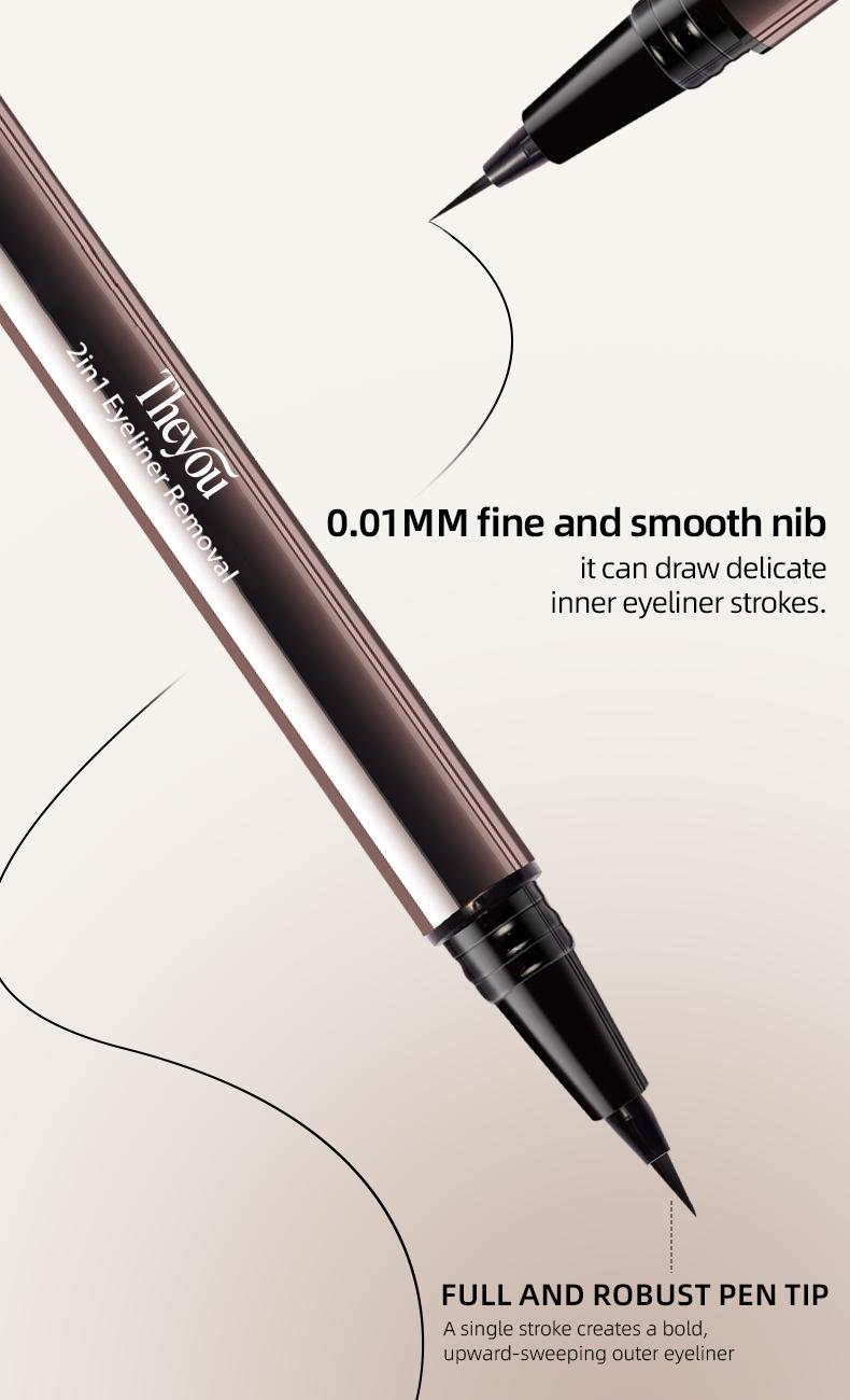 【The you】Silky Glide Dual-Ended Eyeliner | Waterproof & Smudge-Proof | 24H Weightless Wear