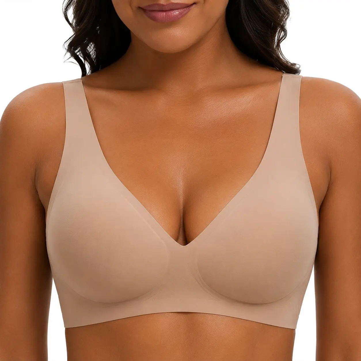 Bras for Women Supportive Wireless Push Up Bra Full Coverage No Underwire Seamless Plus Size for Older Women