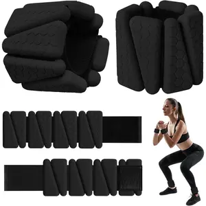 BASIC SUPPLY Adjustable Silicone Wrist Weights 2Pack for Women & Men 2lb Weighted Bangles for Yoga Walking Gym Arm Leg Workout Soft Comfortable Waterproof Design