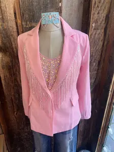 Texas Twist Sequin Fringe Blazer