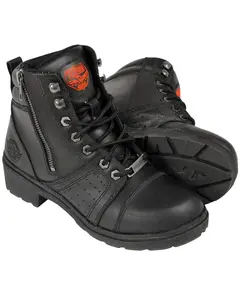 Milwaukee Leather Women's Lace To Toe Boot Round - Mbl9300