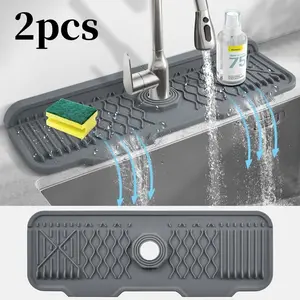 Large Kitchen Drain Board silicone with angled drainage design, practical sink organization solution and kitchen gadget for dish drying needs, ideal for washing dishes, air drying plates, and maintaining clean kitchen organization in everyday home cooking