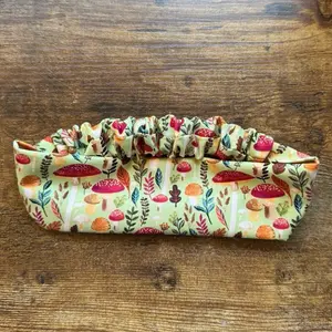 Mushroom Foliage on Sage Fabric Headband