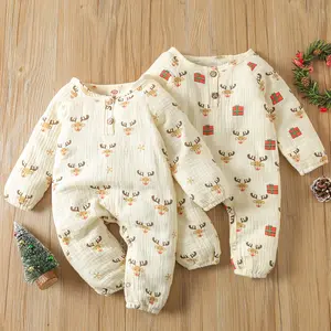 Cute Baby Girl Clothes Footless Onesie Long Sleeve Outfit Jumpsuit Infant 100% Cotton Romper