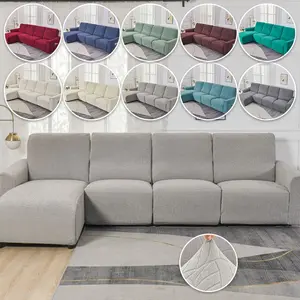 Large Leaf Jacquard Sofa Cover for CHEERS L-Shape Sofa, High Stretch High Elasticity Thickened All-Season Slipcover