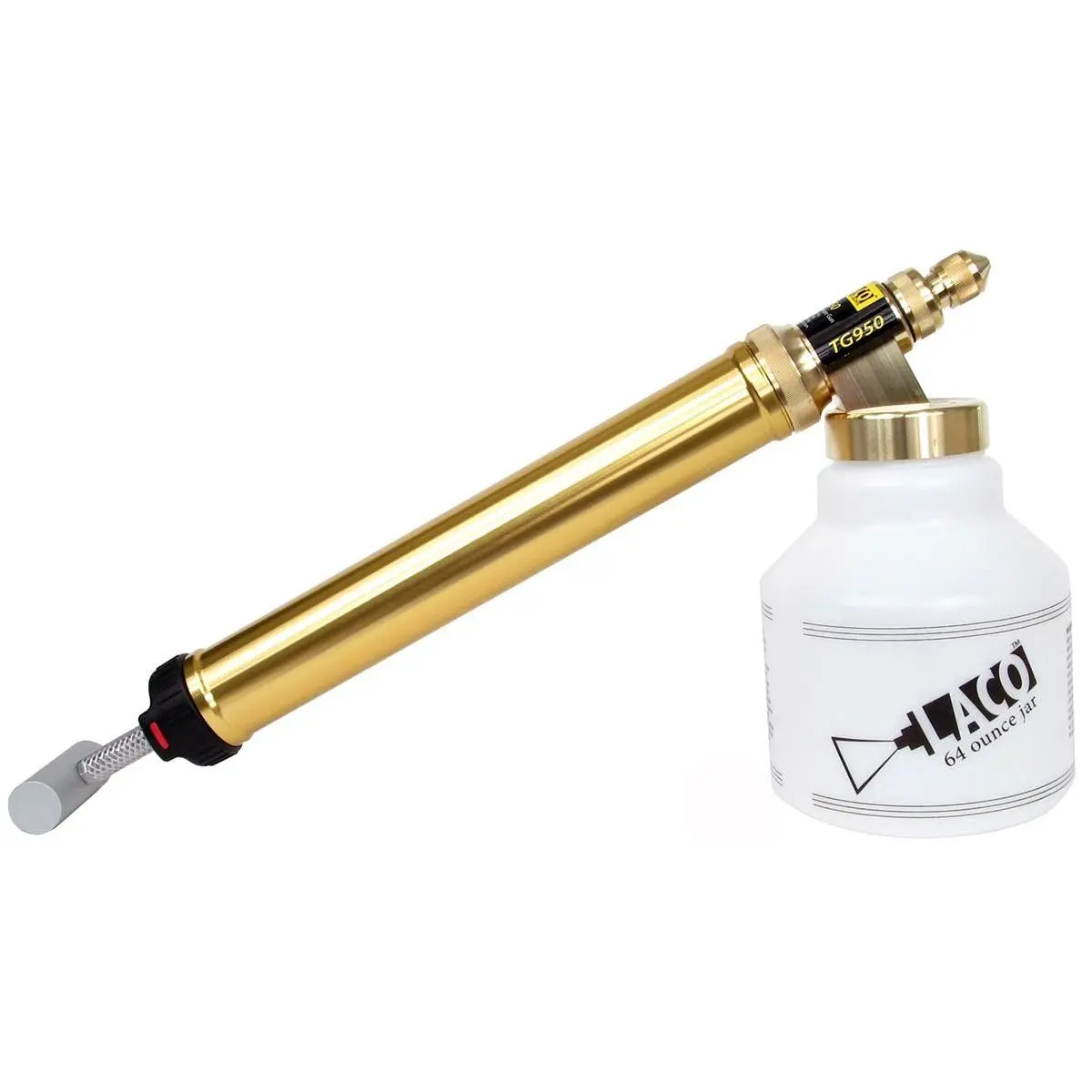 LACO TG950 Heavy Duty Drywall Texture Hand Pump Gun - CNC Machined Brass and Aluminum Construction, Fully Adjustable Spray Tip - Made in USA