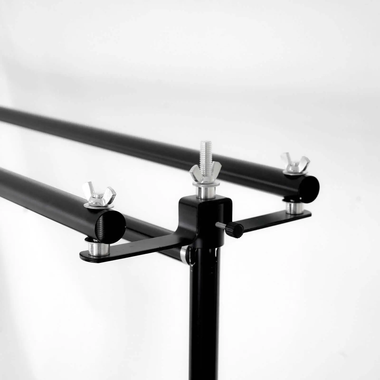 10ft Triple Metal Telescopic Cross Bar Backdrop Stand Kit for Photography - Photography Camera Accessories with 2x Cross Bar Mounting Brackets, 8x Wingnuts and Screws, Adjustable for Studio Events, Hanging Backgrounds