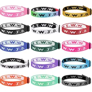 15 count WWJD Webbing Bracelets for Women Men Adjustable Woven Wristbands Pack What Would  Do Bracelet Inspiration Church Religious Christian Gifts for Fundraisers