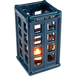 Doctor Who Tardis Candle Holder, Ceramic - Holds Tealight & Votive Candles - Officially Licensed - New Season Dr. Who Decor Gift for Teens, Adults, Men, Women - 5.5" H