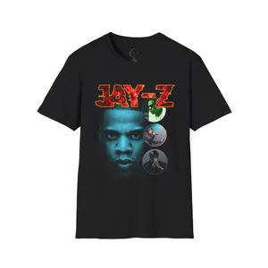Jay-Z Inspiring Unisex Softstyle T-Shirt, Hip Hop Fashion Tee, Music Lover Gift, Streetwear Must-Have, Unique Concert Tee