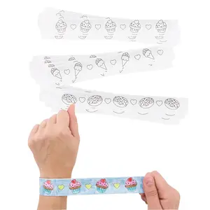 Bulk 48 Pc. Color Your Own Sweet Treats Slap Bracelets