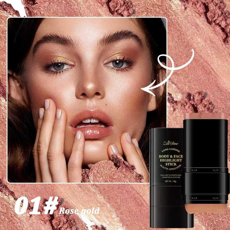 Dual-Ended Highlighter Liquid & Contouring Liquid For Face Shaping, Makeup, Cosmetic, Long-Lasting,Highlighter & Contour Duo, Perfect For Cool Tones, Buildable, Ultra-Blendable Contour, For All Skin Tones