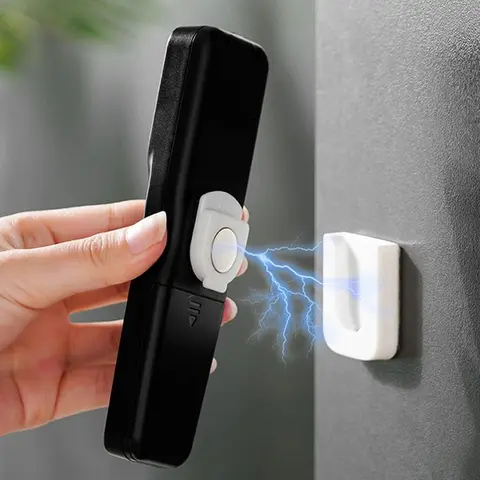 Magnetic Remote Control Holder, 1/2/4/6 Counts Wall Mounted Remote Control Storage Hook, Punch Free Self Adhesive Hook for Home Office Dormitory, Home Organizer Hook