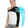 ComfiTECH Shoulder & Arm Ice Pack Wrap for Athletes - Reusable XL Adjustable Ice Arm Sleeve for Shoulder, Elbow & Upper Arm Recovery, Flexible Gel with Lycra Moves with You, 15-20 Minute Cold Therapy