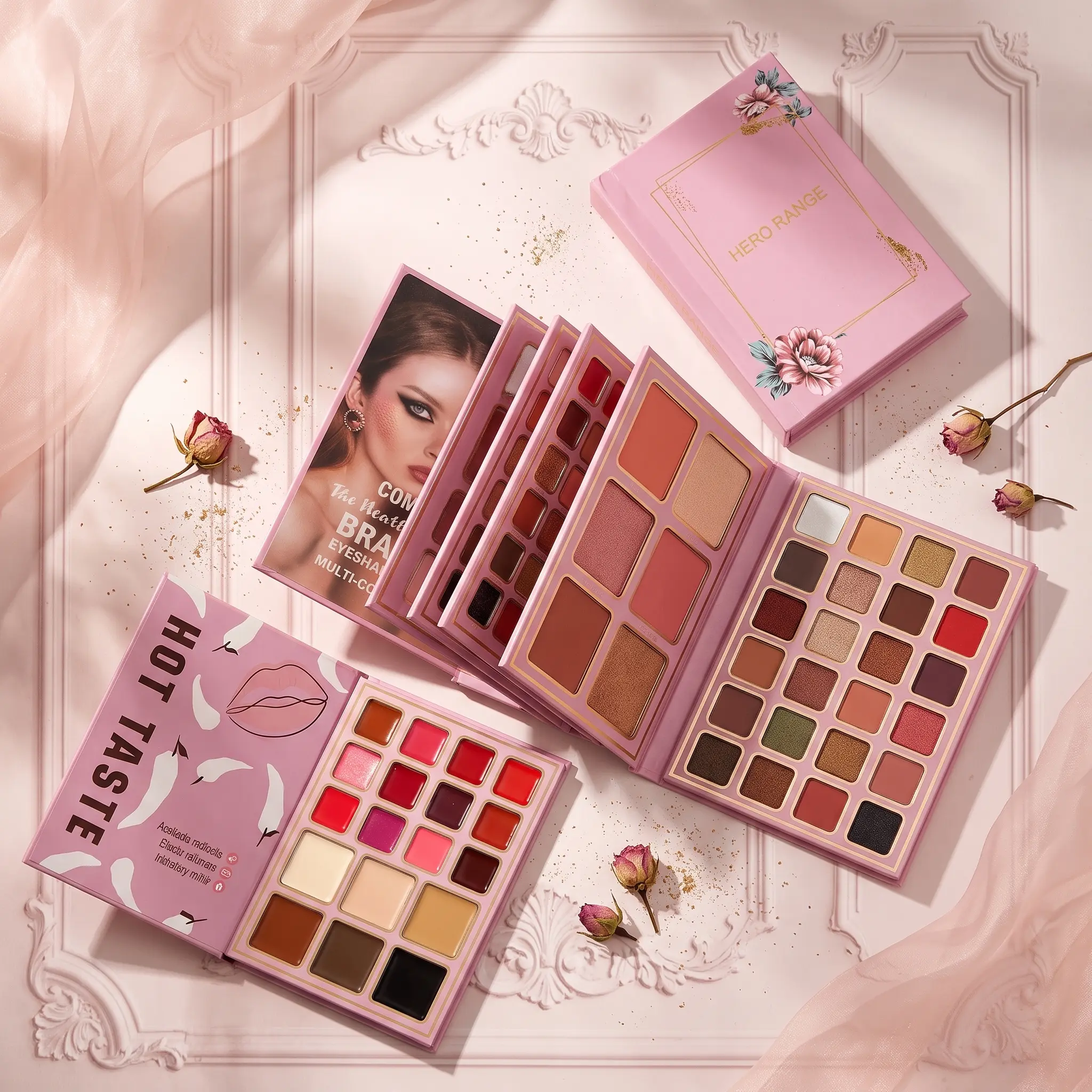 Book‑Style 21‑Color Cool‑Moon Tone Eyeshadow Palette, Matte Shimmer Glitter Cool‑Toned Shades, High Pigment Blendable Waterproof Eyeshadow for Cool Smoky Eye Makeup