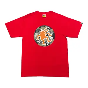 BAPE Keith Haring Short Sleeve Tee Shirt Red 5